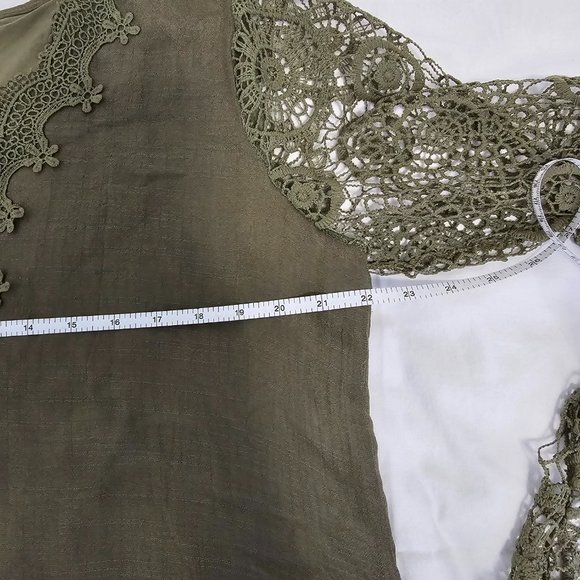 GUC Crochet Sleeve tunic top in Size Large - Picture 5 of 6